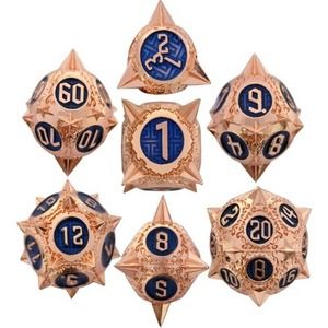 7 Piece Metal Dice Set Spiked Series
